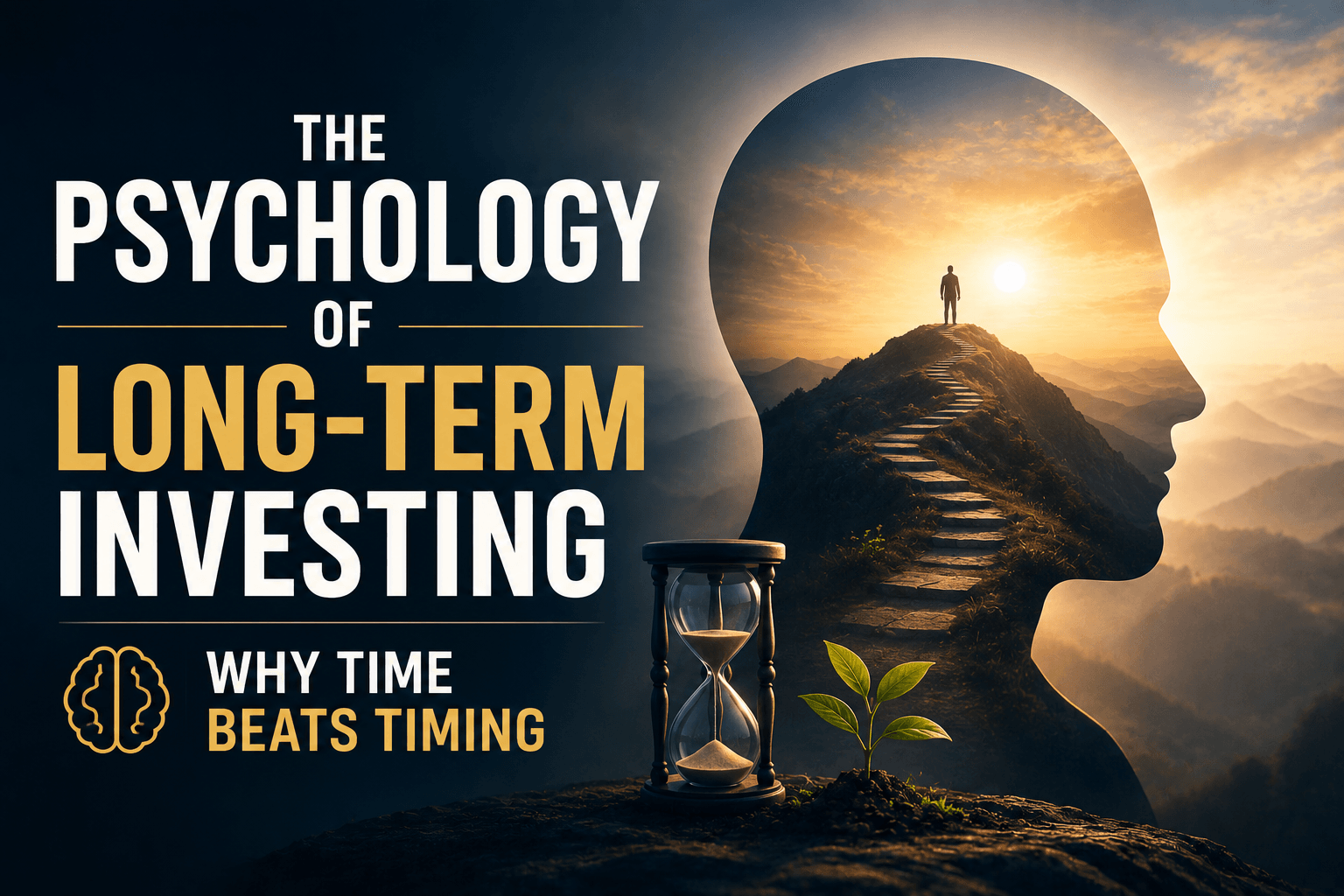 psychology of long-term investing dashboard showing patience discipline and market timing behavior