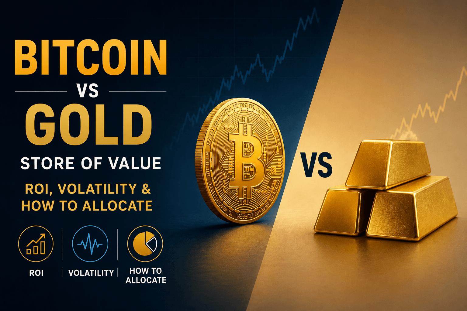 Bitcoin vs gold ROI comparison chart for store of value investing